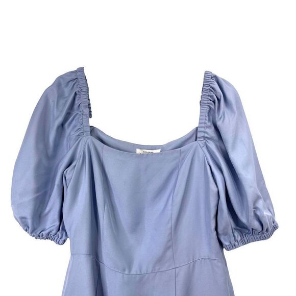 NEW & OTHER STORIES Bold Shoulder Mini Dress In Cornflower Blue-blues Sz 6 - Picture 3 of 9